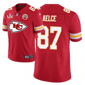 Camiseta Hombre Kansas City Chiefs Travis Kelce 87 Nike Rojo Team Logo 2021 Super Bowl LV